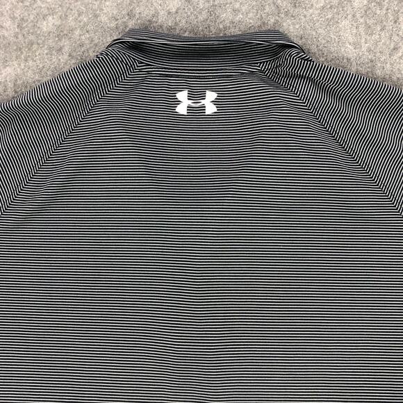 Under Armour Dallas Stars Mens 1/4 Zip Pullover Large Gray Striped Heat Gear - Picture 4 of 10